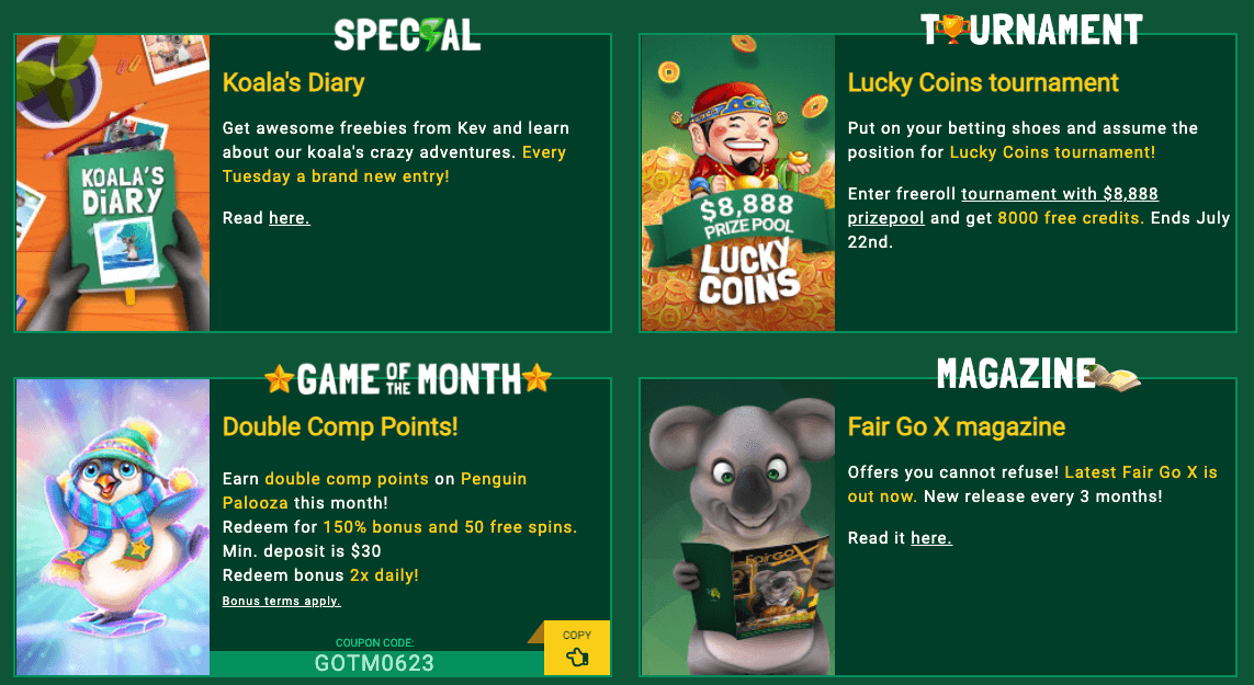 Fair Go Casino Bonuses